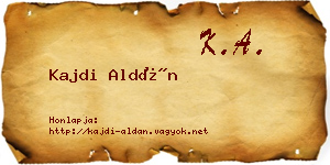 Kajdi Aldán névjegykártya